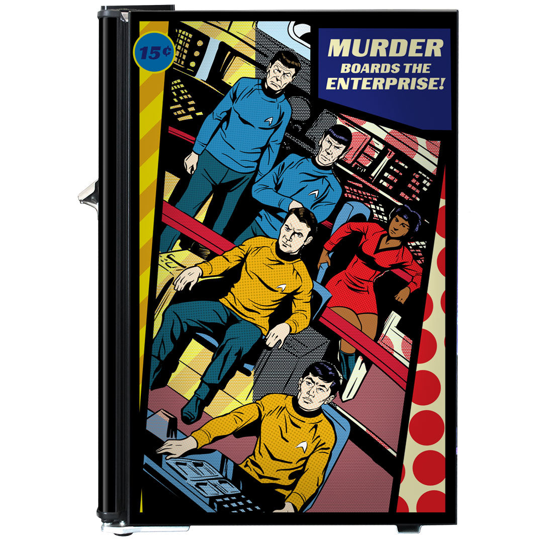 Star Trek Original (Comic Style) Design Retro Mini Bar Fridge 70 Litre Schmick Brand With Opener - BC70B-RET-STO1