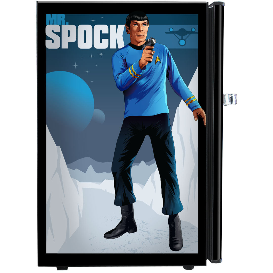 Star Trek Original Design Retro Mini Bar Fridge 70 Litre Schmick Brand With Opener - BC70B-RET-STO2