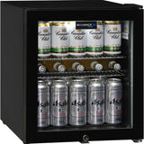 Schmick HUS-SC50AB bar fridge - glass door detail