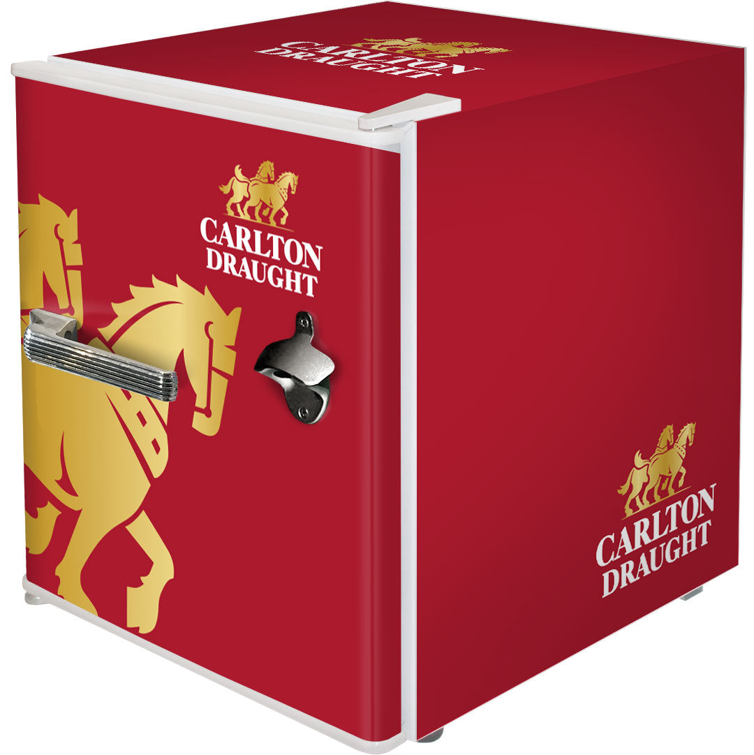 Carlton Draught Retro Mini Bar Fridge - Model BC46W-DRAUGHT-V3