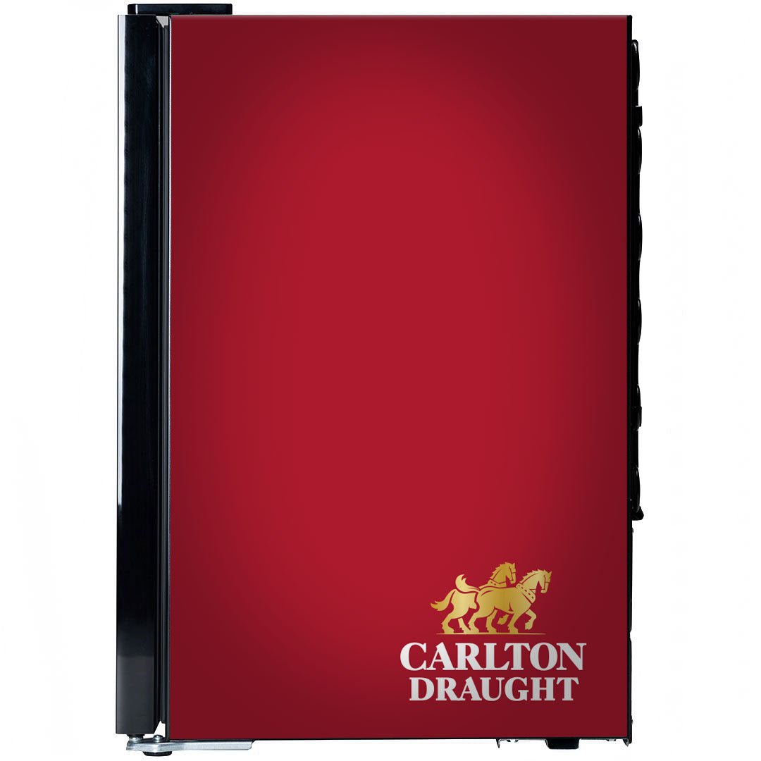 Carlton Draught v3  Branded Glass Door Bar Fridge With Cool Frosted Door Logo - Model SC70-B-DRAUGHT-V3