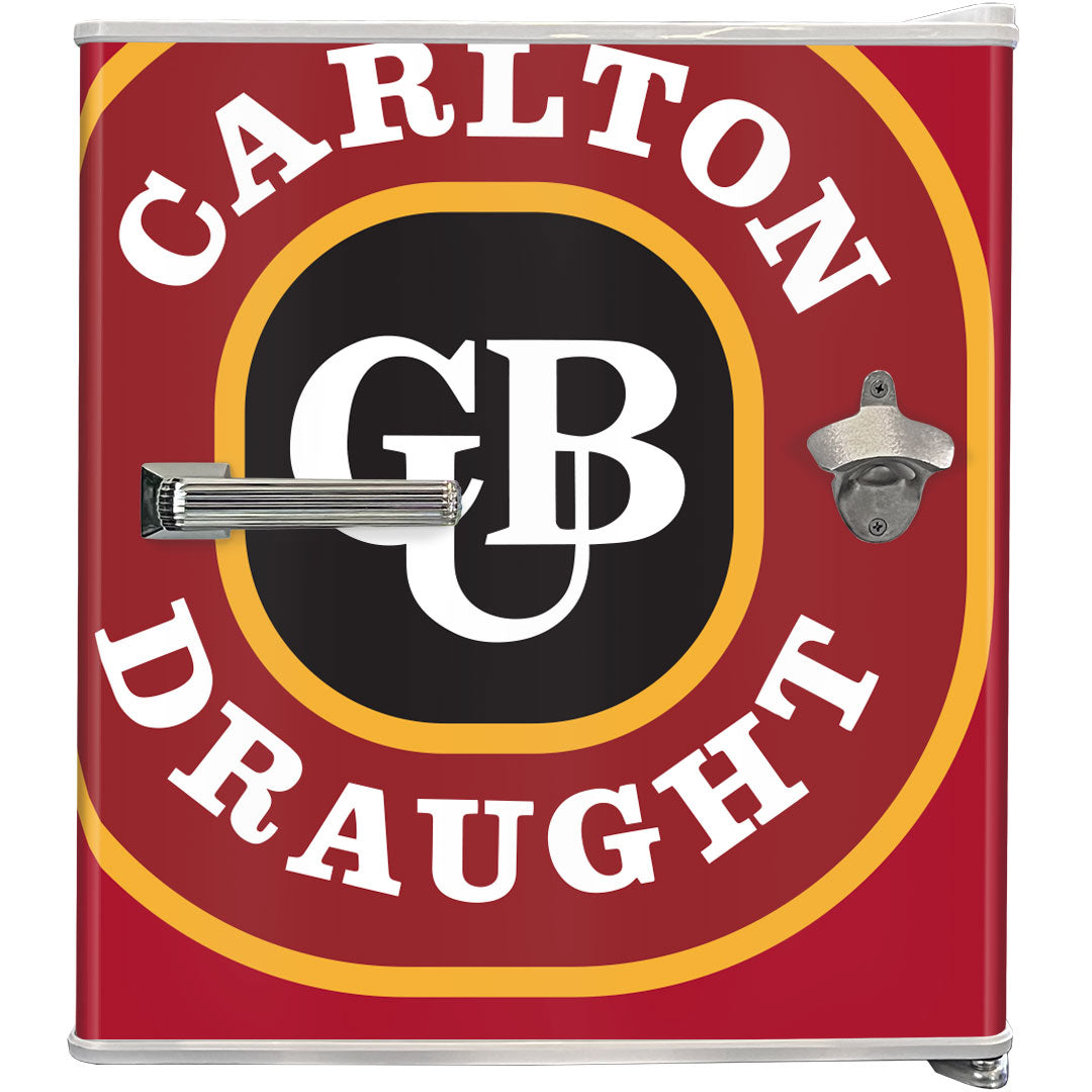 Carlton Draught Retro Mini Bar Fridge - Model BC46W-DRAUGHT-V1