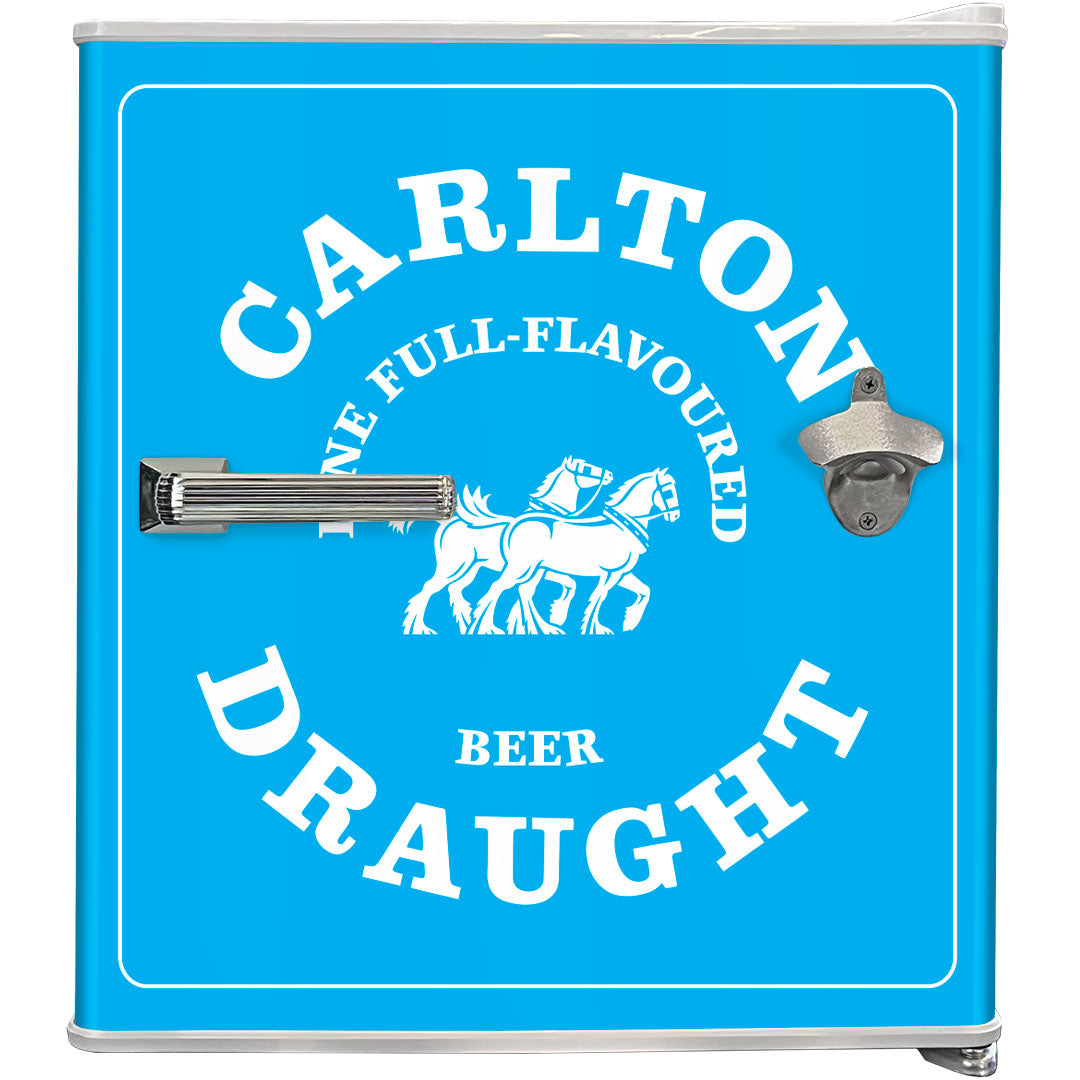 Carlton Draught 'Original' Logo Retro Mini Bar Fridge - BC46W-DRAUGHT-V2