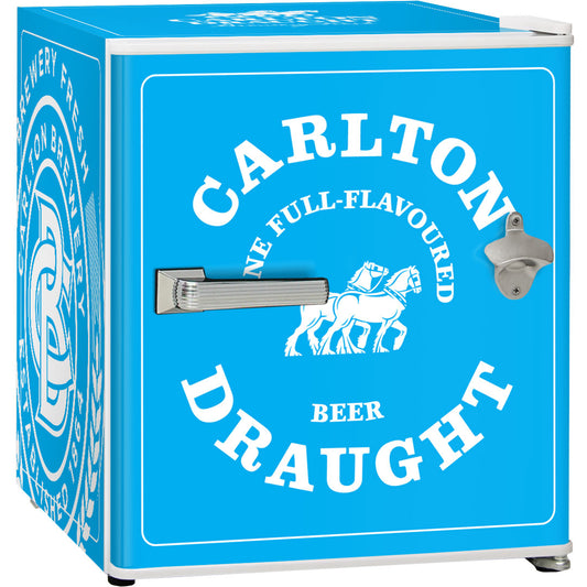 Carlton Draught 'Original' Logo Retro Mini Bar Fridge - BC46W-DRAUGHT-V2