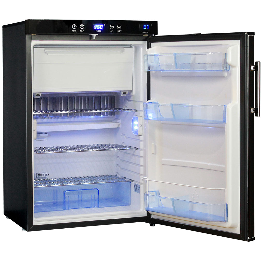 Dellcool Silent Bar Fridge With Mini Freezer - Great For Sleeping Quarters - Motels - School Residence - Nursing Homes - Model DW100CD