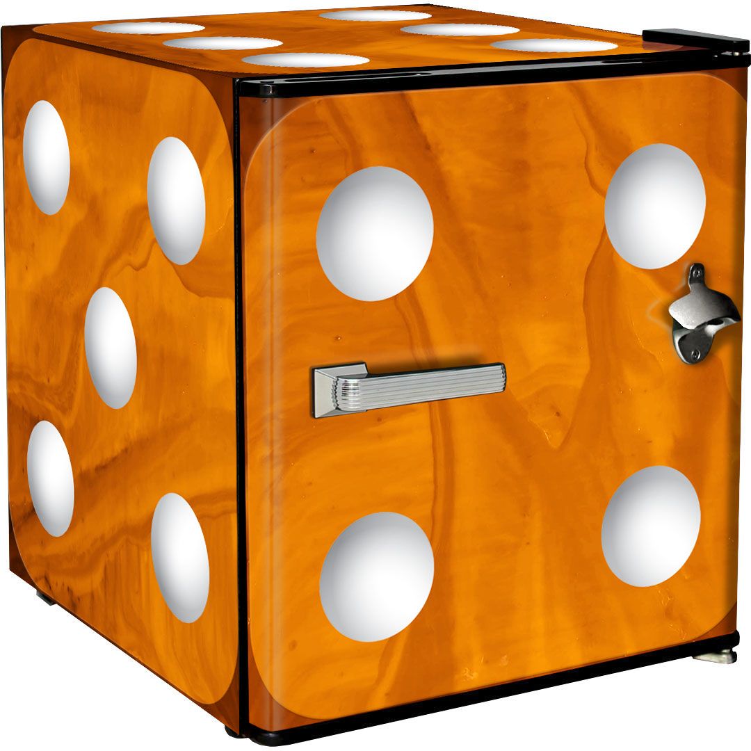 Retro Dice Design Mini Bar Fridge - A Great Gift Idea - Model HUS-BC46B-DICE