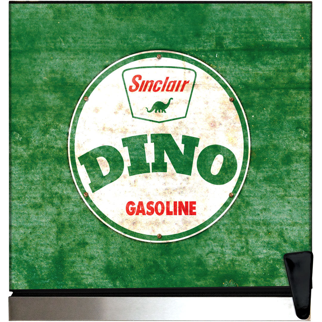 Dino Schmick Vintage Fuel Pump Triple Glazed Alfresco Bar Fridge With LED Strip Lights - HUS-SC88-FP-DINO