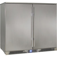 Rhino Commercial Outdoor 2 Door Stainless Steel Bar Fridge – 248L