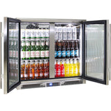 Rhino 248L Outdoor 2-Door Bar Fridge – ENV2H – 316 Marine Grade Stainless – ENV2H-SD