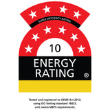 Schmick HUS-BC115-B bar fridge - energy rating label