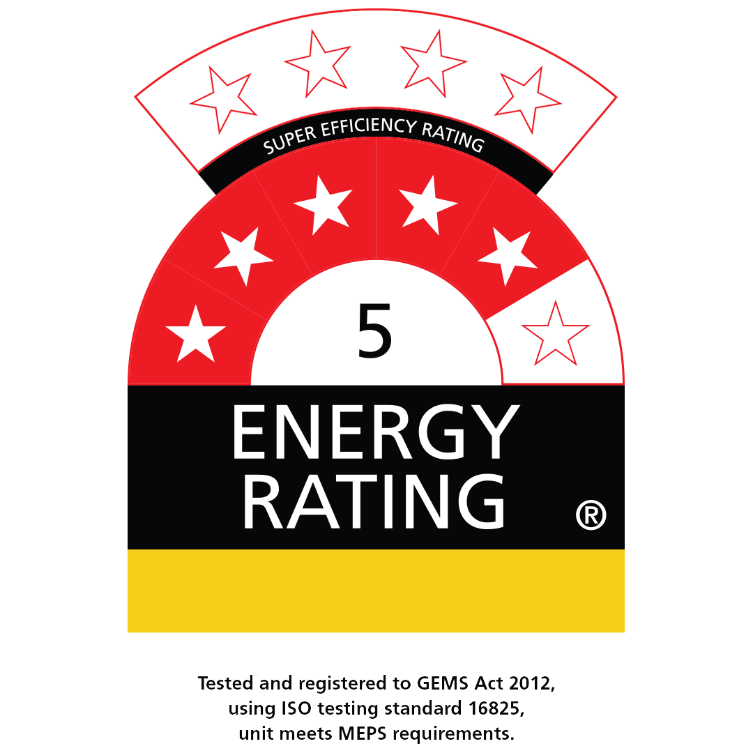 Schmick SK206-SD bar fridge - energy rating label