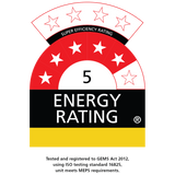Schmick SK206-SD bar fridge - energy rating label