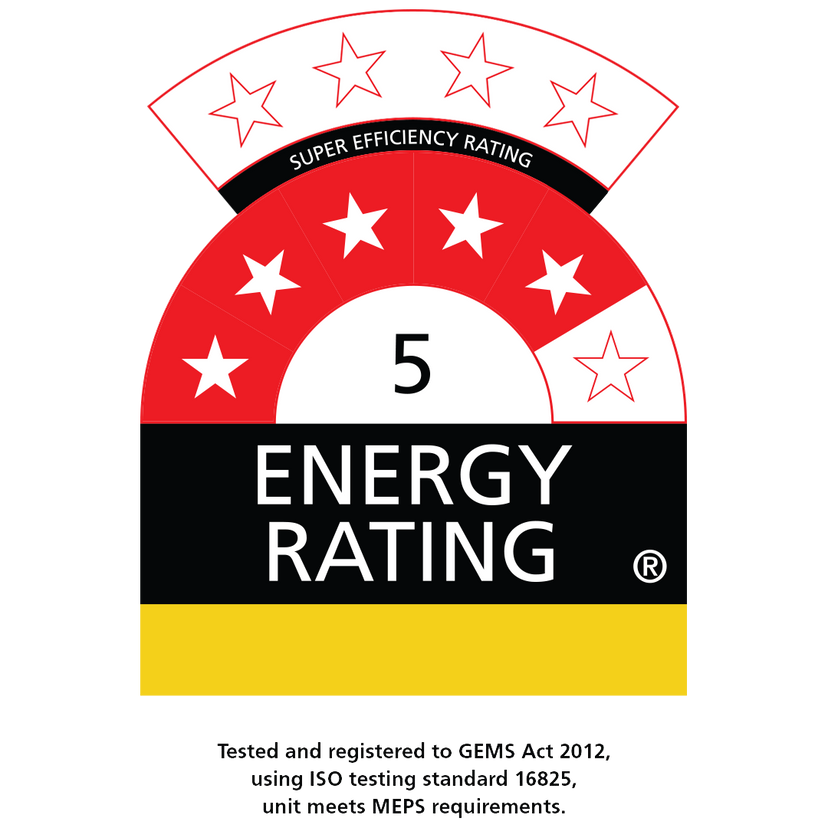 Schmick SK206-SD bar fridge - energy rating label