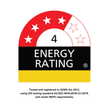 Schmick BC46B-TOXIC bar fridge - energy rating label