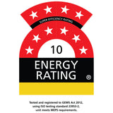 Schmick BC70B-EP bar fridge - energy rating label