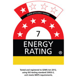 Schmick SK168W bar fridge - energy rating label