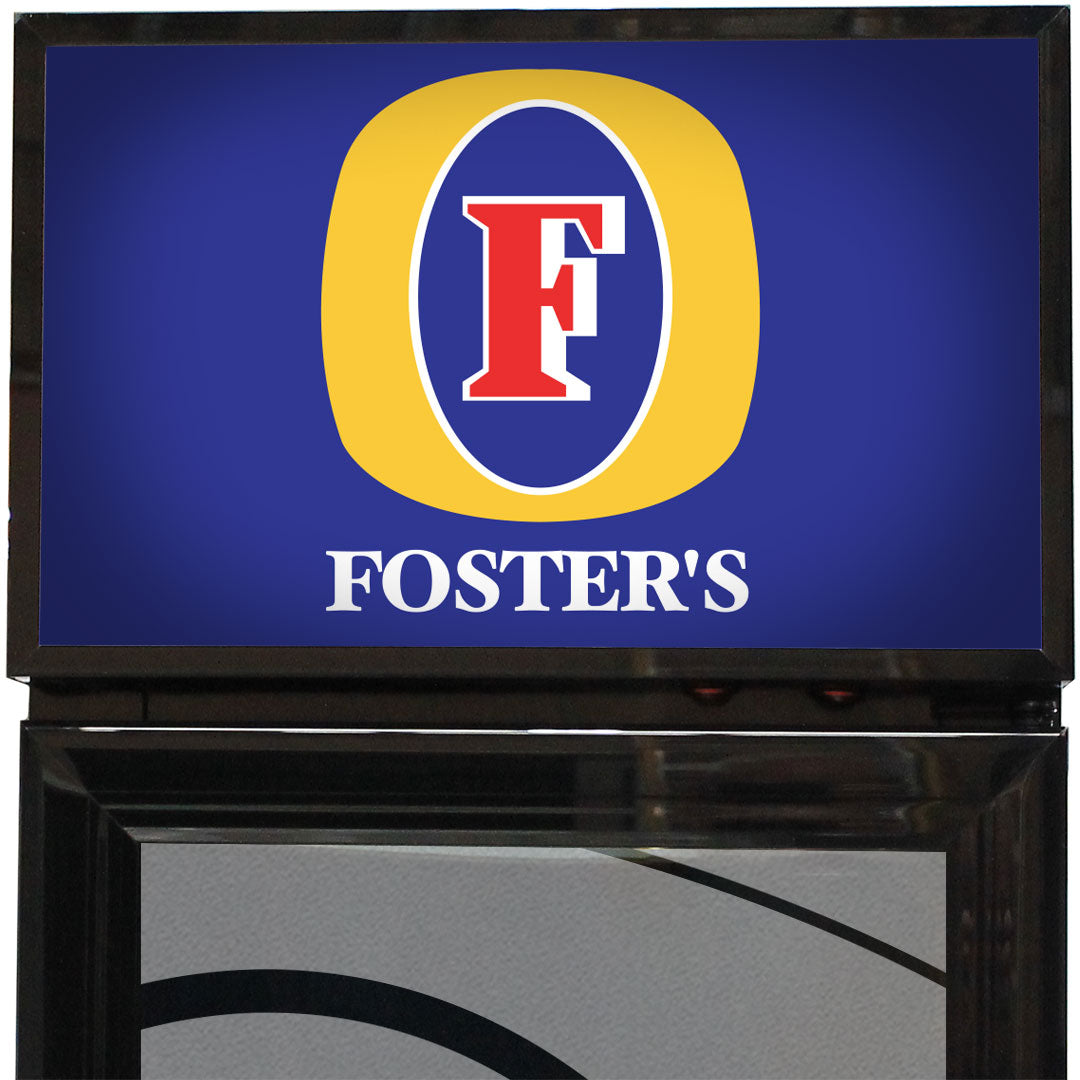 Fosters Branded Skinny Upright Bar Fridge - SS-P160-FOSTERS