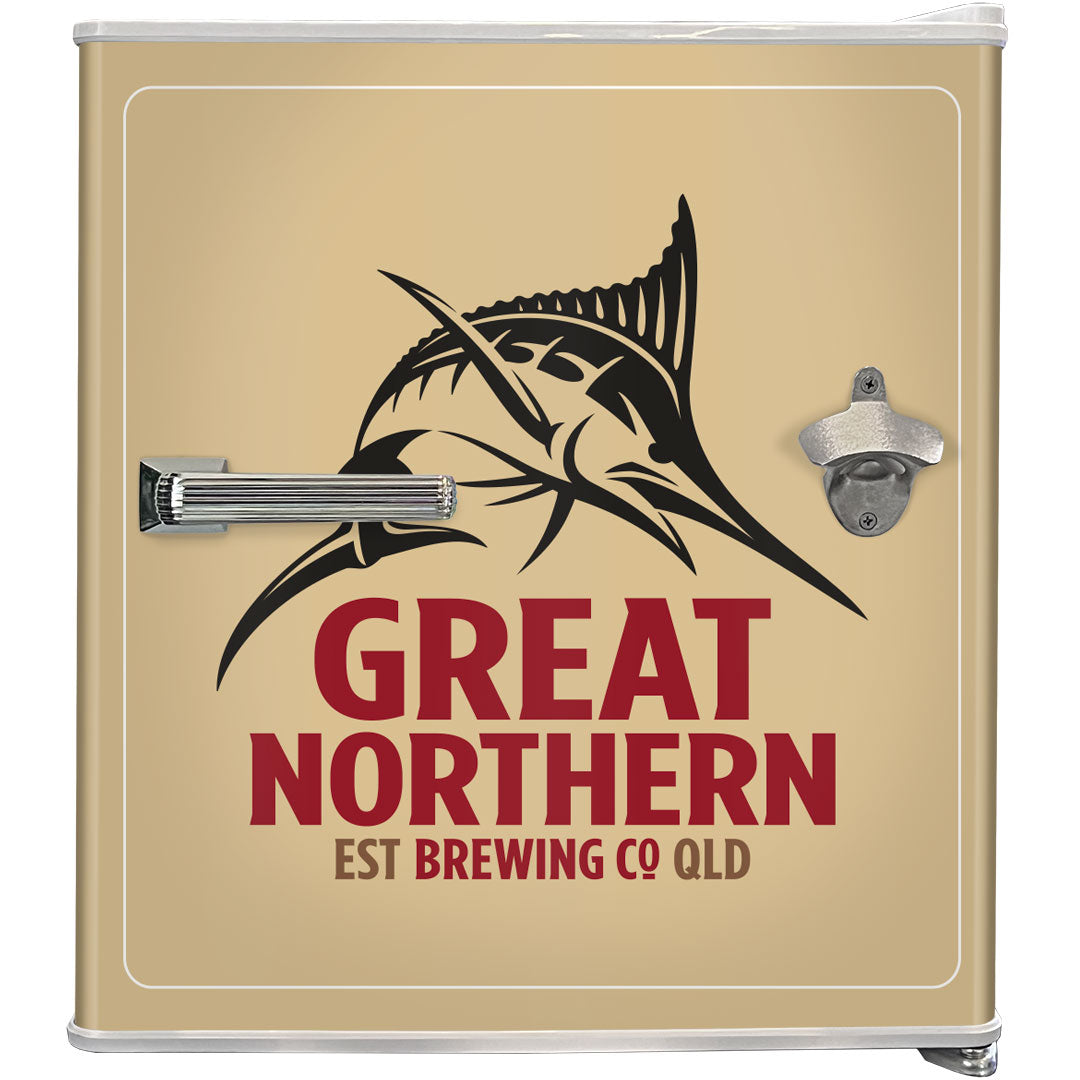 Great Northern Retro Mini Bar Fridge - Model BC46W-GNBC-GOLD