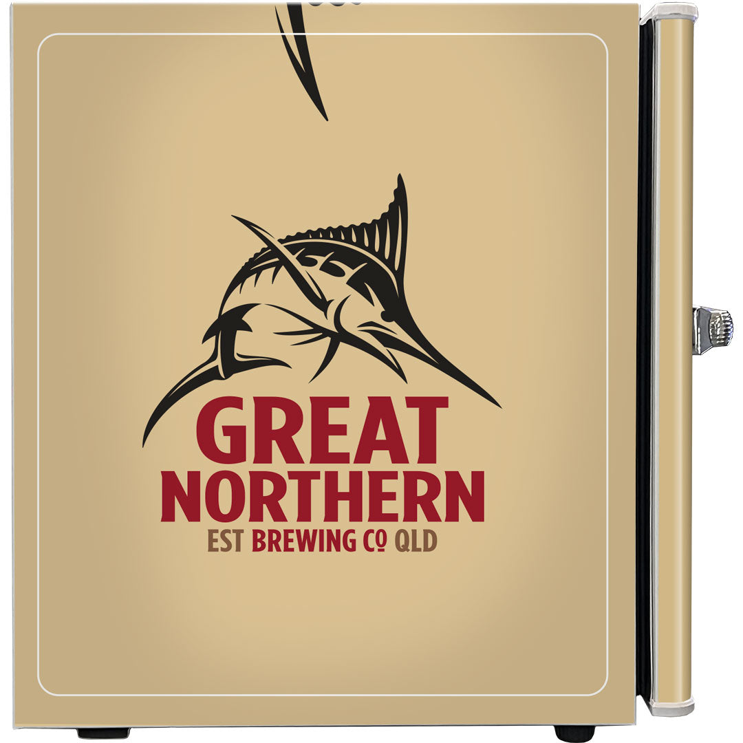 Great Northern Retro Mini Bar Fridge - Model BC46W-GNBC-GOLD