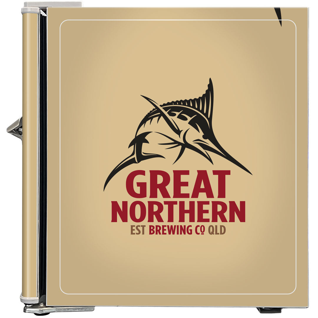 Great Northern Retro Mini Bar Fridge - Model BC46W-GNBC-GOLD