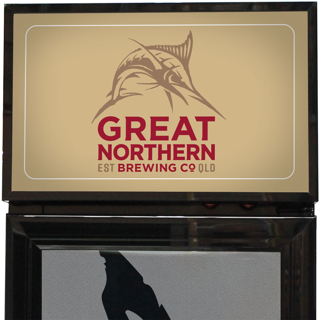 Great Northern Branded Skinny Upright Bar Fridge - SS-P160-GNBC-GOLD