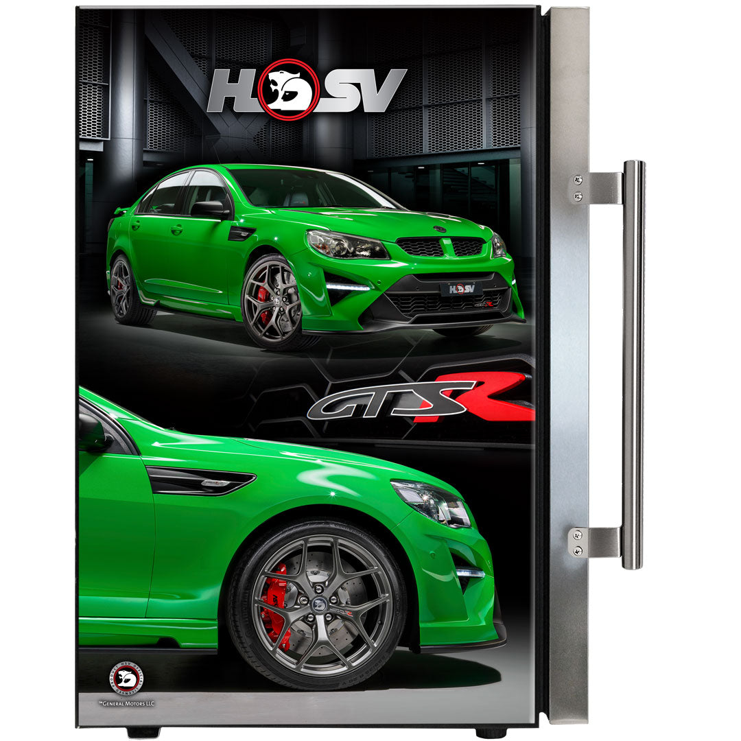 HSV GTSR branded bar fridge - Add Your Own Number Plate To Door! - HUS-SC70-SS-GTSR