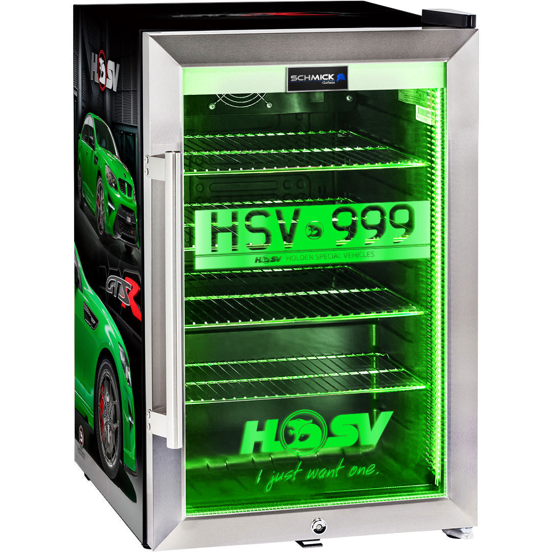 HSV GTSR branded bar fridge - Add Your Own Number Plate To Door! - HUS-SC70-SS-GTSR