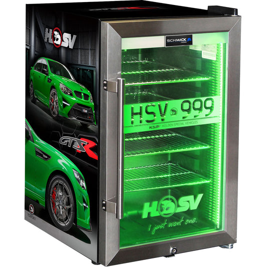 HSV GTSR branded bar fridge - Add Your Own Number Plate To Door! - HUS-SC70-SS-GTSR