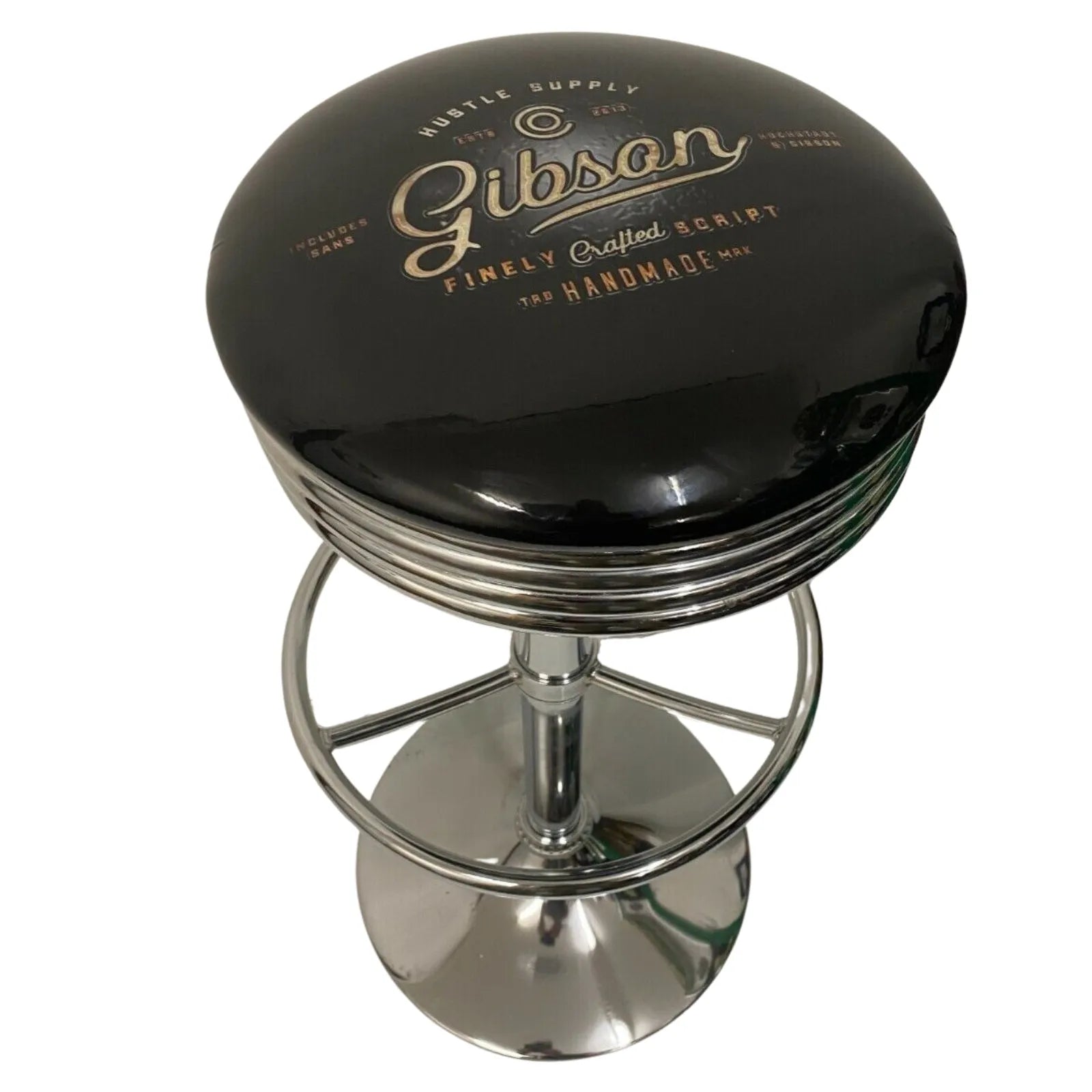 Gibson Stainless Steel Gas-Lift Adjustable Bar Stool