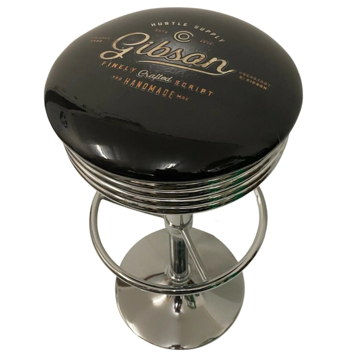 Gibson Stainless Steel Gas-Lift Adjustable Bar Stool