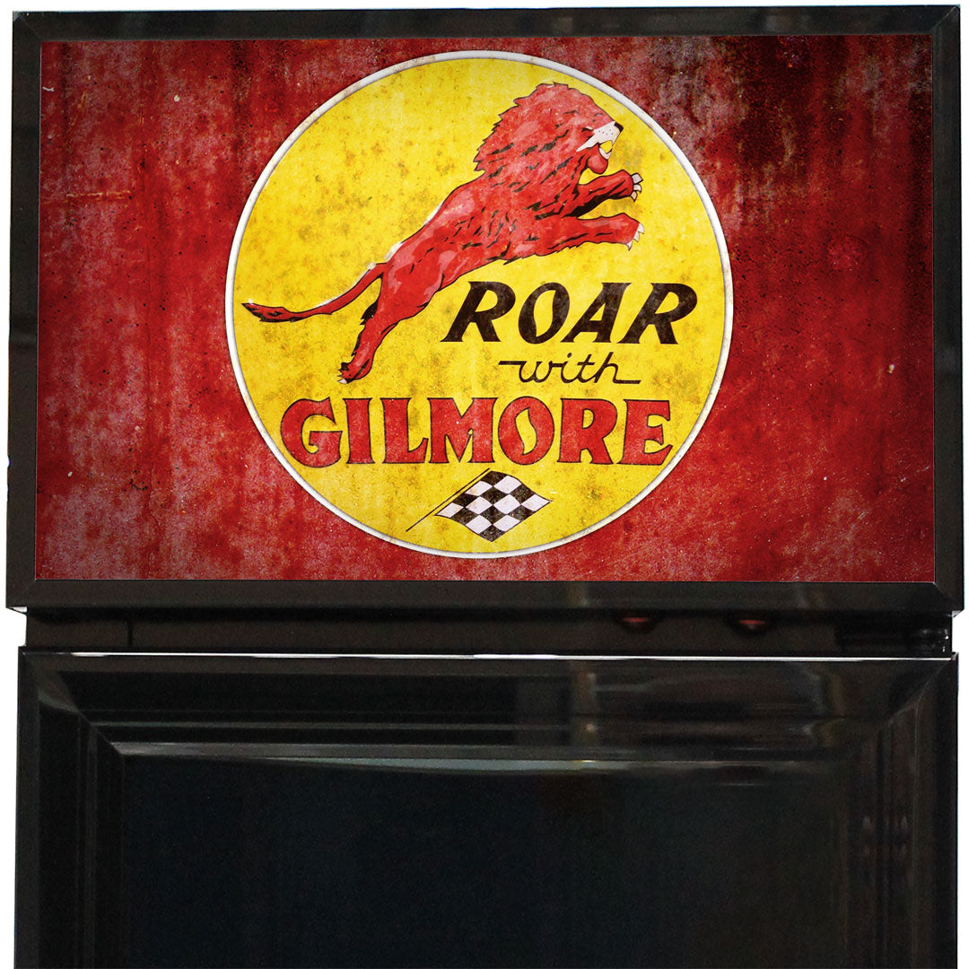 Gilmore Fuel Pump Branded Skinny Upright Bar Fridge - SS-P160FA-FP-GILMORE