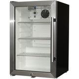 Schmick EC68L-SSH bar fridge - glass door detail