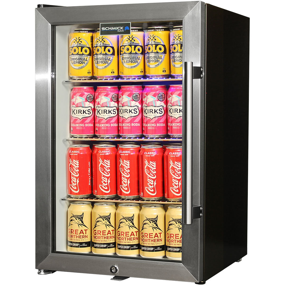 Schmick EC68L-SSH bar fridge - glass door detail