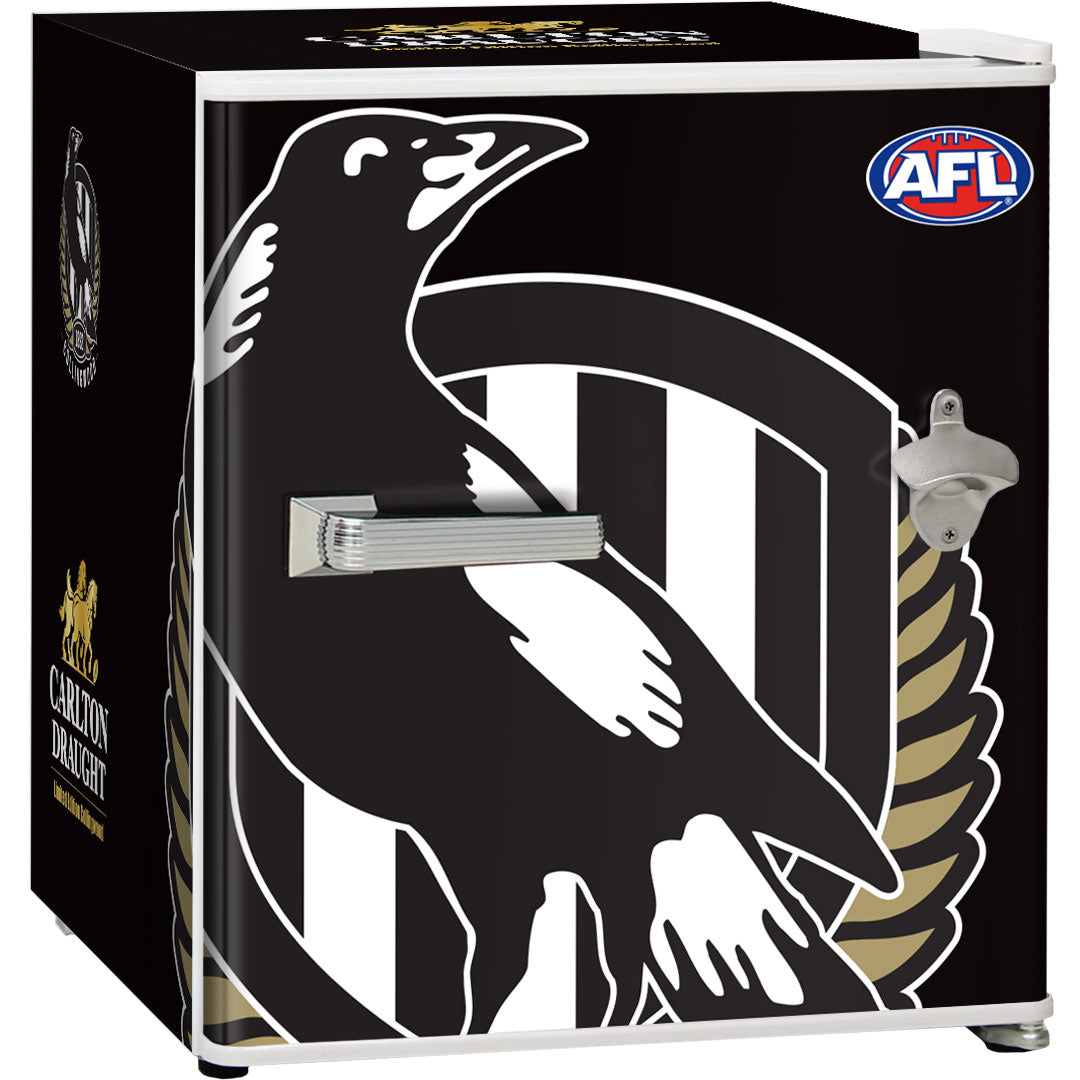 Collingwood Magpies Carlton Draught Retro Mini Bar Fridge - Model BC46W-PIES