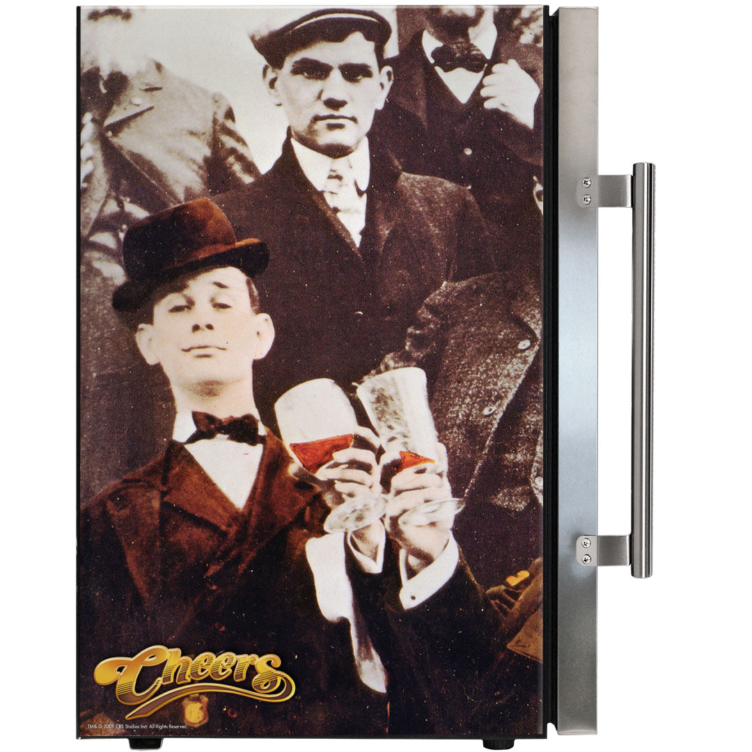 Cheers Lads Designed Glass Door Bar Fridge 70 Litre - Model HUS-SC70-SS-CH-LS