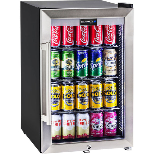 Schmick HUS-SC70-SS | Tropical Triple Glazed Outdoor Glass Bar Fridge | 70 Litres