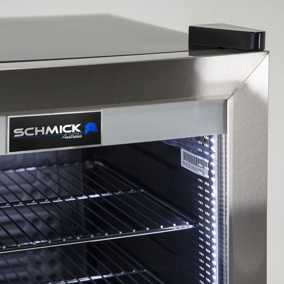 Schmick HUS-SC70-SS | Tropical Triple Glazed Outdoor Glass Bar Fridge | 70 Litres