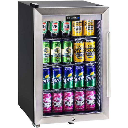 Schmick HUS-SC70L-SS - Tropical Triple Glazed Outdoor Alfresco Glass Door Bar Fridge 70 Litre