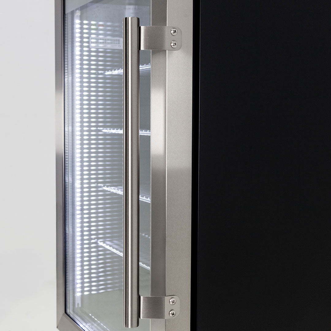 Schmick HUS-SC70-SS-COMBO bar fridge - handle detail