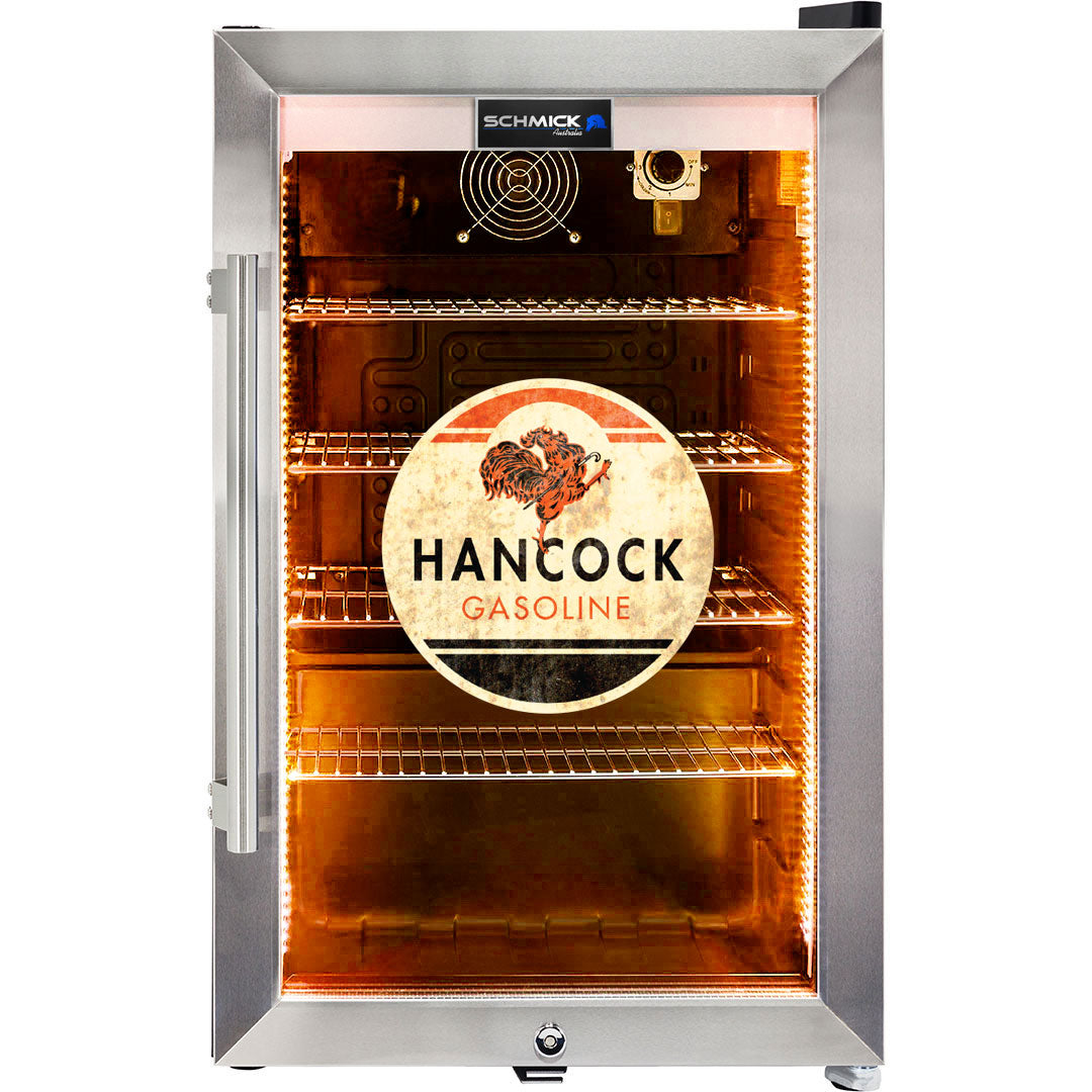 Hancock Vintage Fuel Pump Branded Bar Fridge - HUS-SC70-FP-HANCOCK