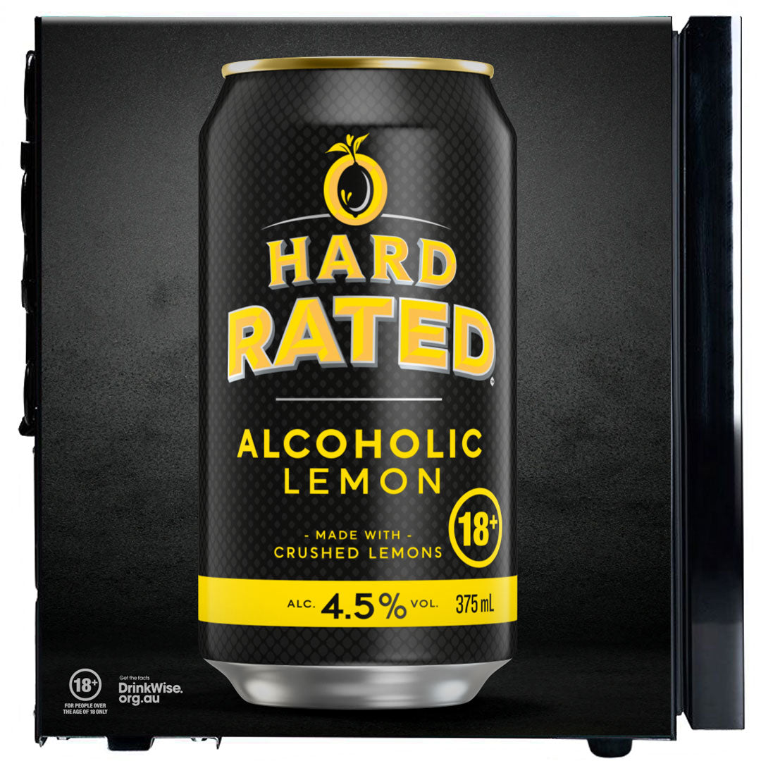 Hard Rated branded Glass Door Mini Bar Fridge With Lock - 38 Cans - Model SC50AB-HR