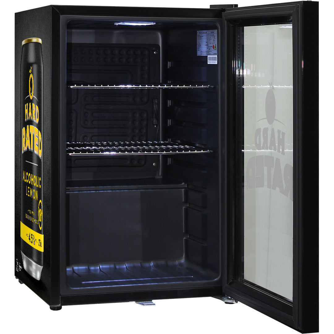 Hard Rated Branded Glass Door Bar Fridge With Cool Frosted Door Logo - Model SC70-B-HR