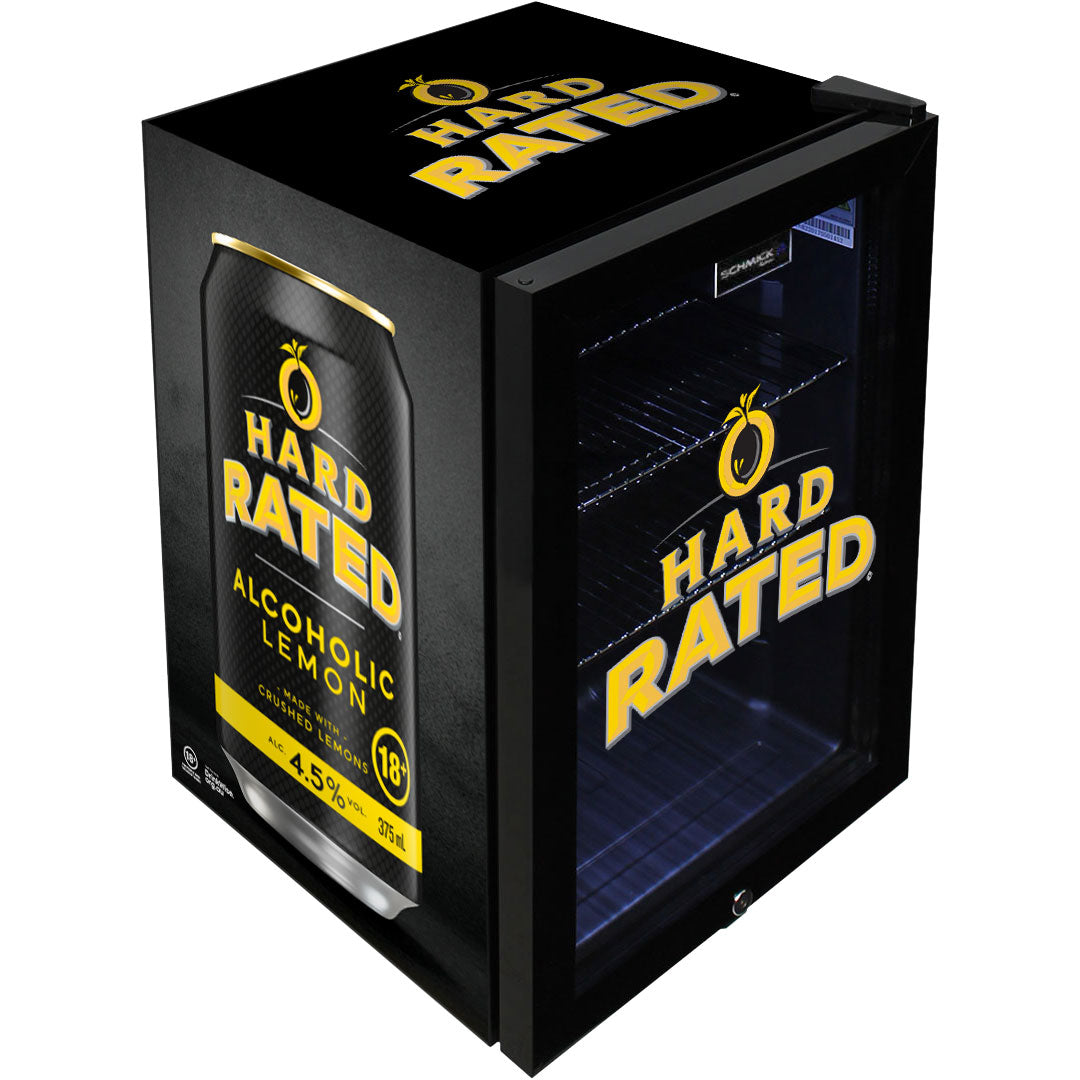 Hard Rated Branded Glass Door Bar Fridge With Cool Frosted Door Logo - Model SC70-B-HR