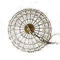 Whitney Dome Glass Crystal Chandelier - Brass