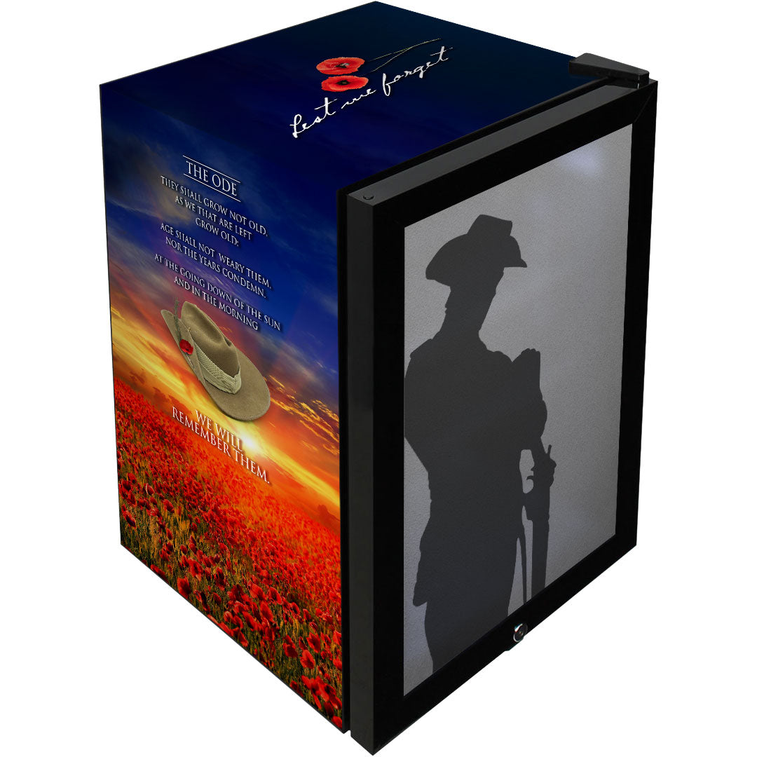Lest We Forget 70L Official Bar Fridge - SC70-B-LWF2