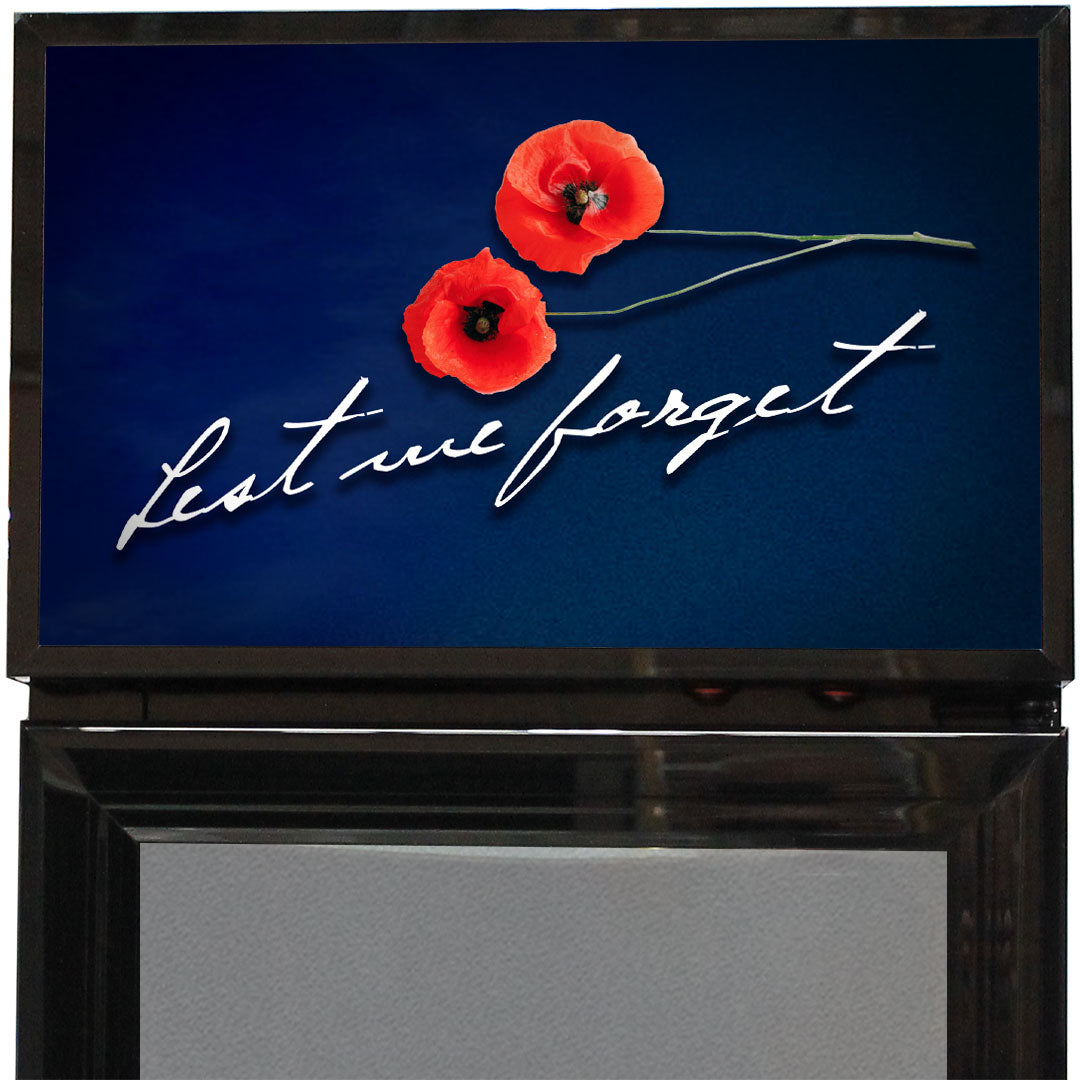 Lest We Forget Upright Bar Fridge 160L – SS-P160 – SS-P160FA-LWF2