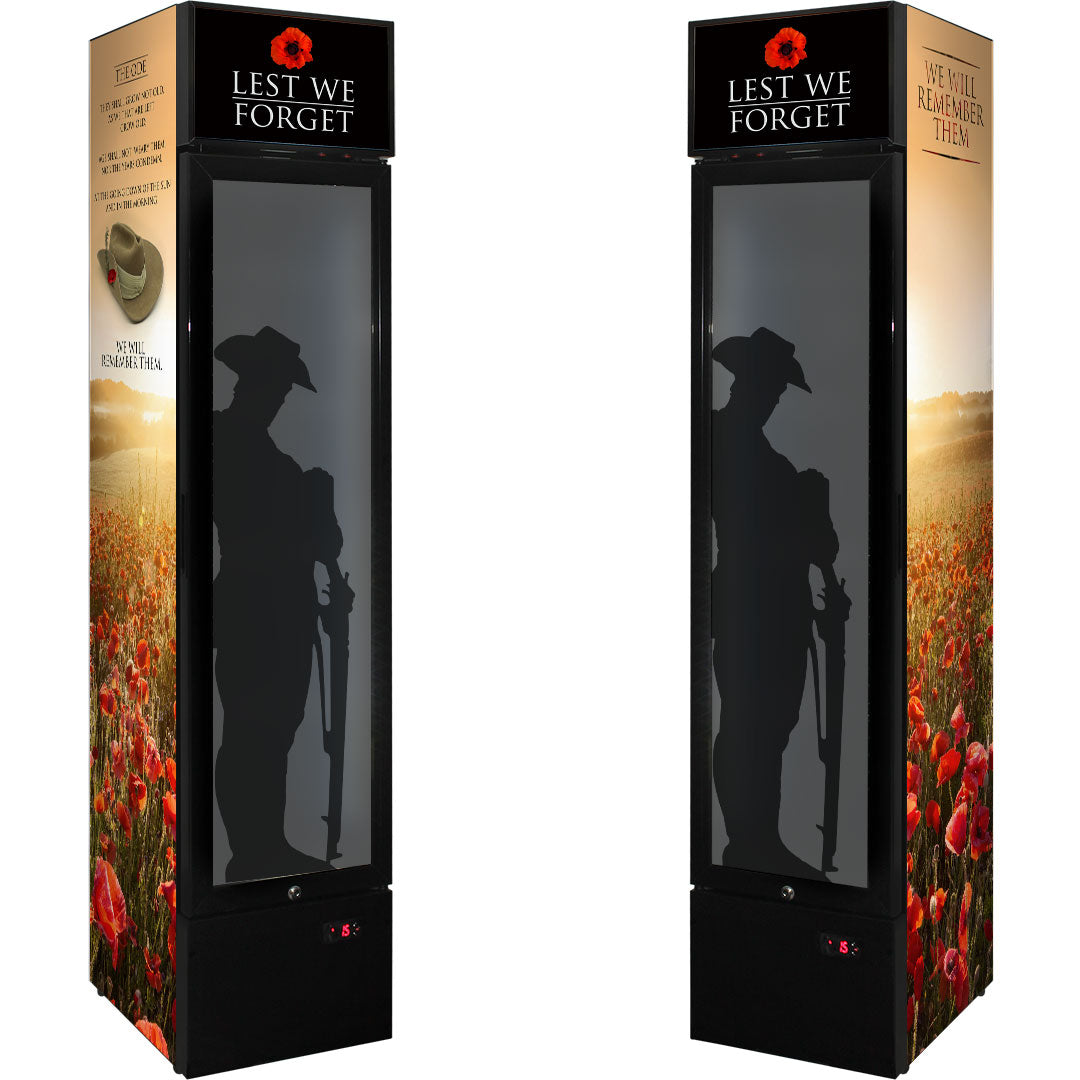 Lest We Forget Upright Bar Fridge 370L – SC372 – SC372LB-LWF
