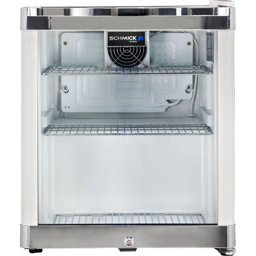 Schmick HUS-SC50W bar fridge - glass door detail