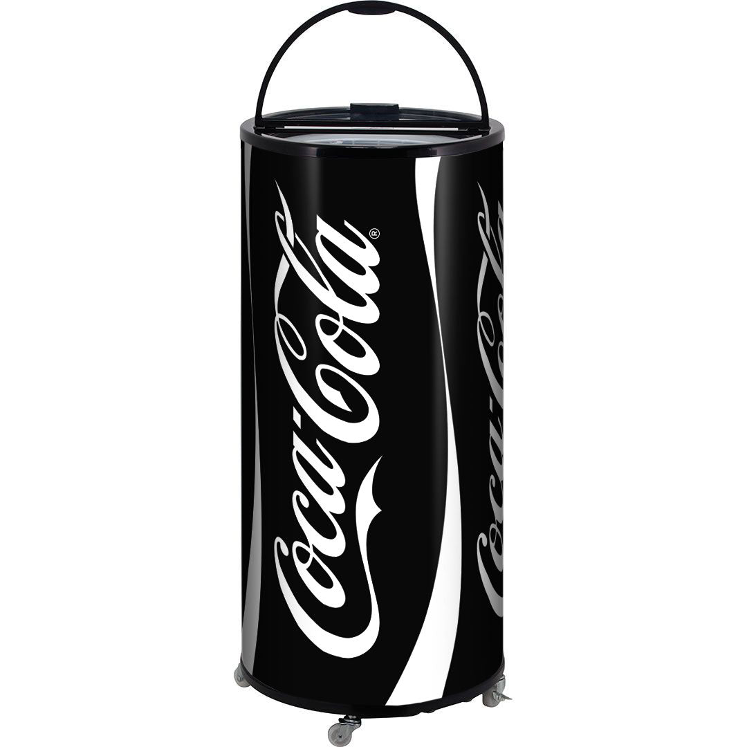 Official Coca-Cola branded - Schmick Can Cooler Barrel Fridges - CHOOSE FROM 5 DESIGNS - Model PG-65A-CC