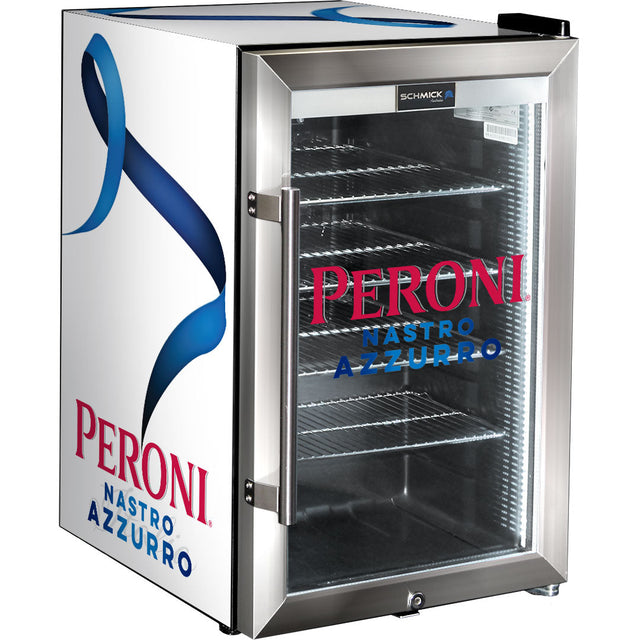 Schmick SC70-SS-PERONI bar fridge - mockup render